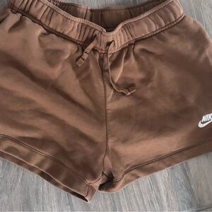Nike Brown Athletic Shorts with Elastic Waistband